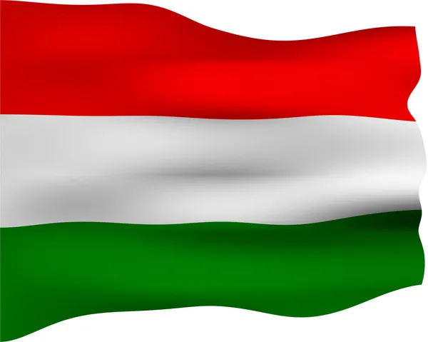 Macaristan 'ın 3D bayrağı — Stok fotoğraf