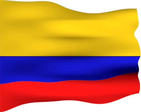Kolombiya 3D bayrağı — Stok fotoğraf