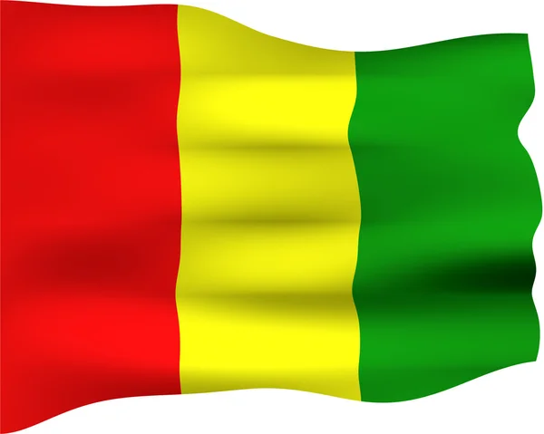 3D Flag of Guinea — Stock Photo, Image