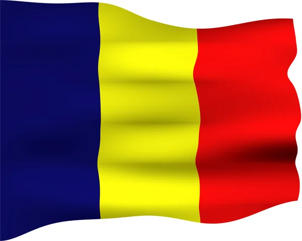 3D Flag of Chad — Stock Photo, Image