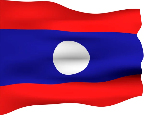 3d 国旗的老挝3 球と 3 つのバー — 图库照片
