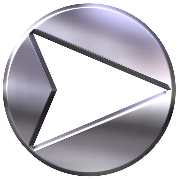 Flecha moldada de prata 3D — Fotografia de Stock