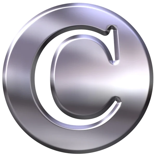 3D Silver Letter C — Stock Photo, Image