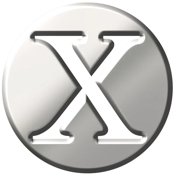 3D χάλυβα γράμμα x — Φωτογραφία Αρχείου