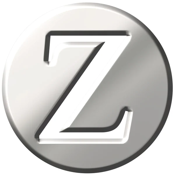Carta de aço 3D Z — Fotografia de Stock