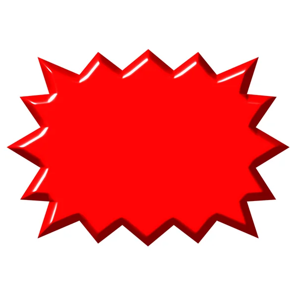 Красный взрыв 3D — стоковое фото
