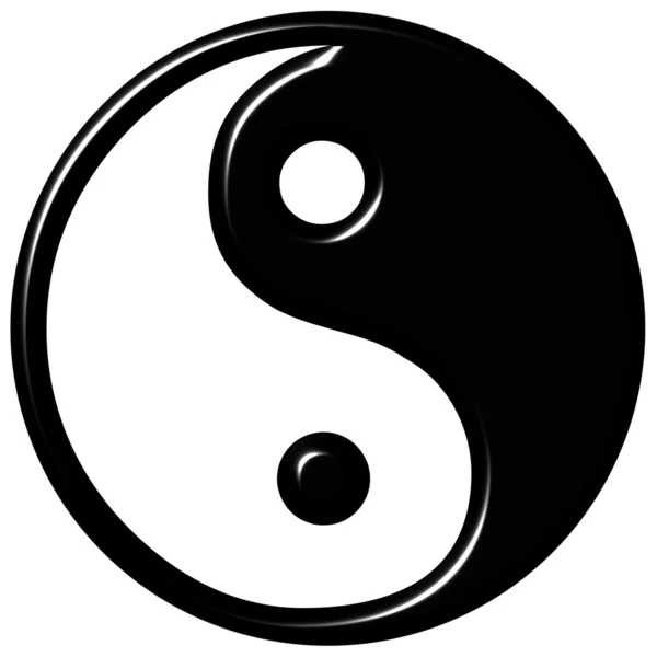 3D Tao Symbol — 图库照片