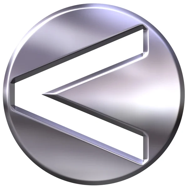3D Silver Framed Inequality Symbol — Stock Photo, Image
