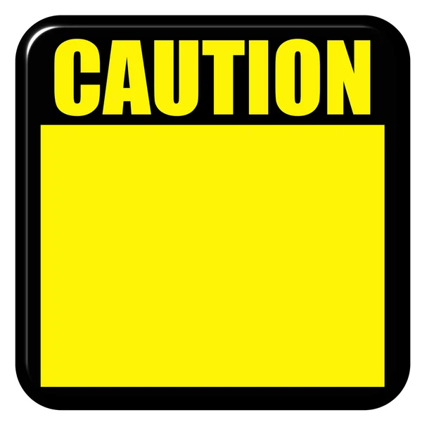 3D Caution Sign — Stock Photo, Image