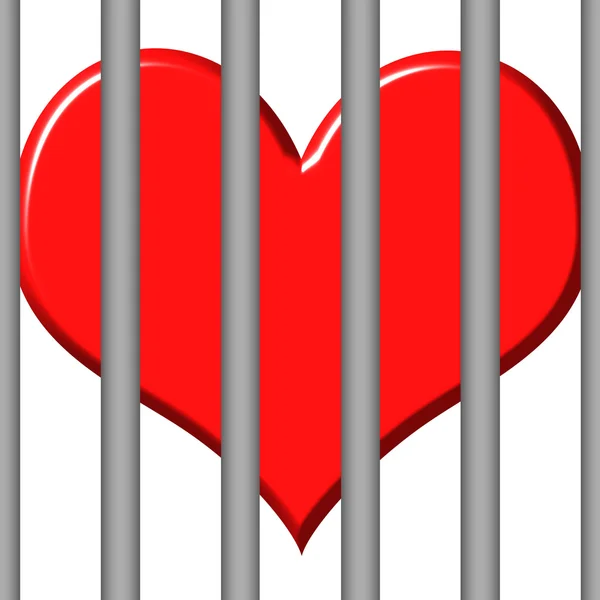 Corazón encarcelado — Foto de Stock
