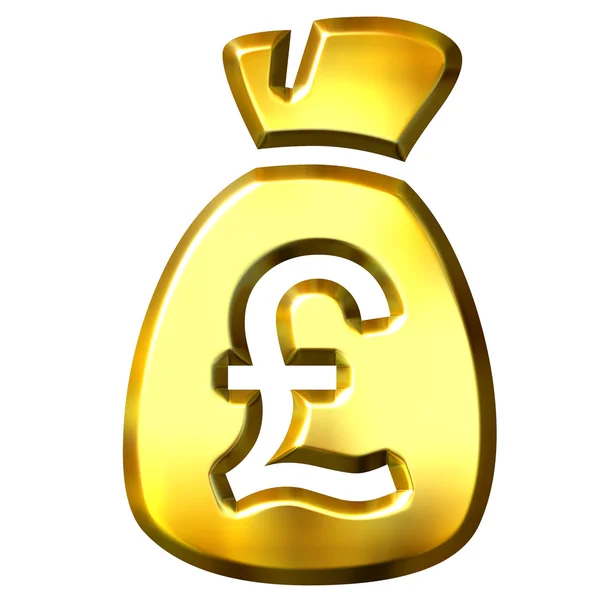 Sack full of British pounds — Stock Photo, Image