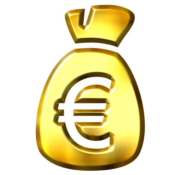 Мешок, полный евро — стоковое фото