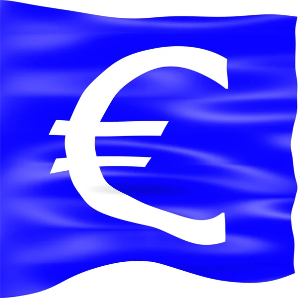Флаг евро по валюте — стоковое фото
