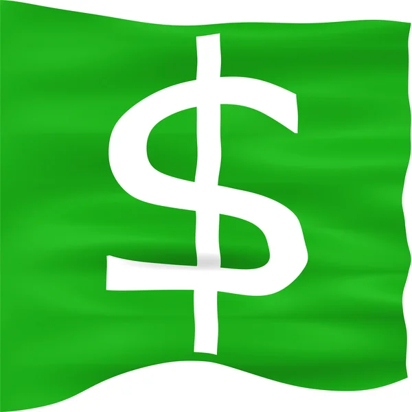 3D прапор долар — стокове фото