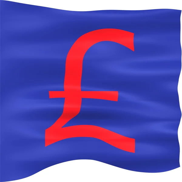 3D flagi brytyjskiej Funt — Zdjęcie stockowe