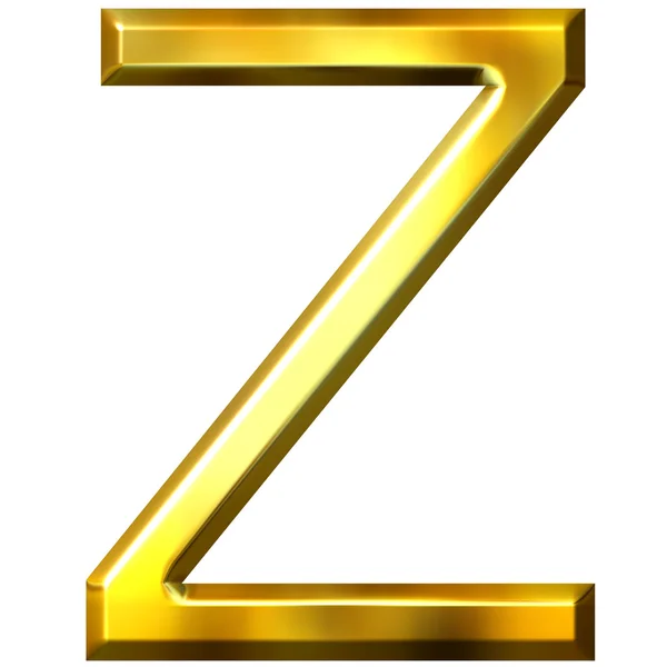 3D Golden Letter Z — Stock Photo, Image