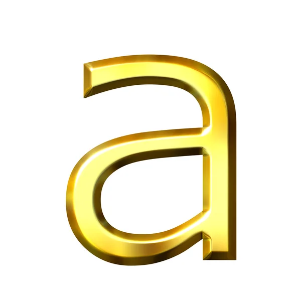 3D Golden Letter a — Stock Photo, Image