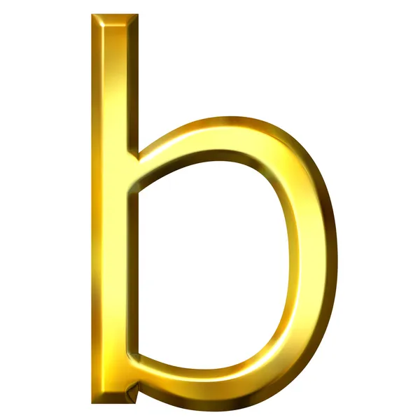 3D Carta Dourada B — Fotografia de Stock