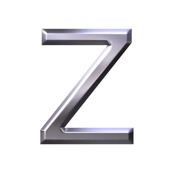Carta de prata 3D Z — Fotografia de Stock