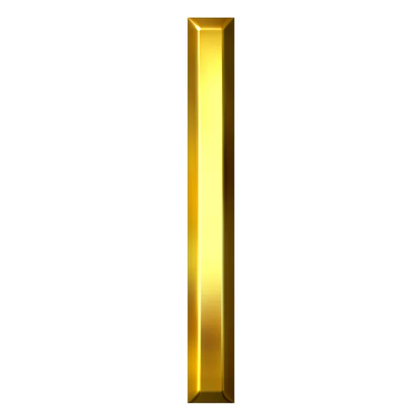 Letra de oro 3D L — Foto de Stock