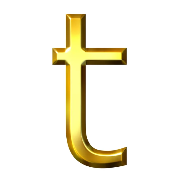 Золотая буква Т — стоковое фото