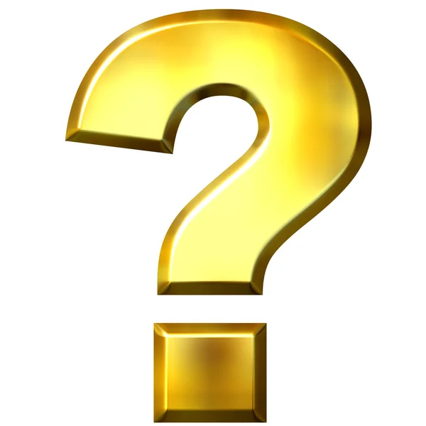 3D Golden Question Mark — Stock Photo, Image