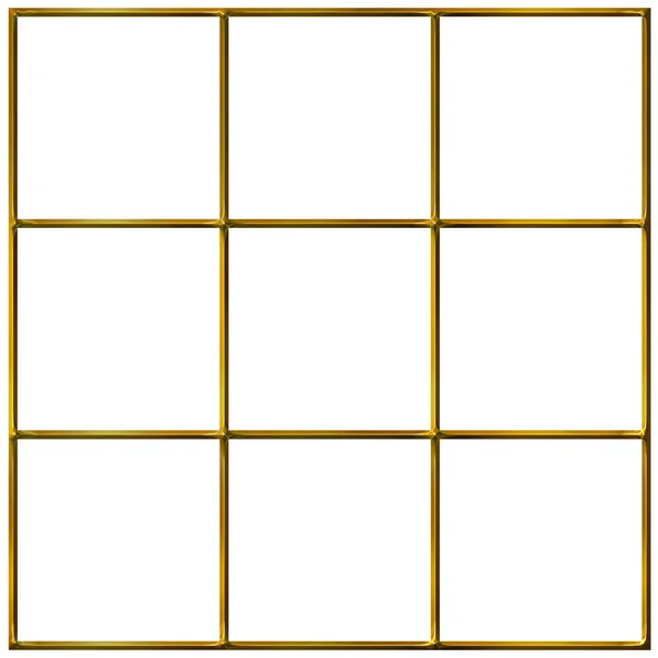 3D golden Grid — Stockfoto