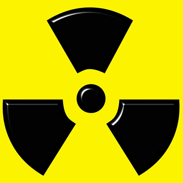 Радиоактивный знак 3D — стоковое фото
