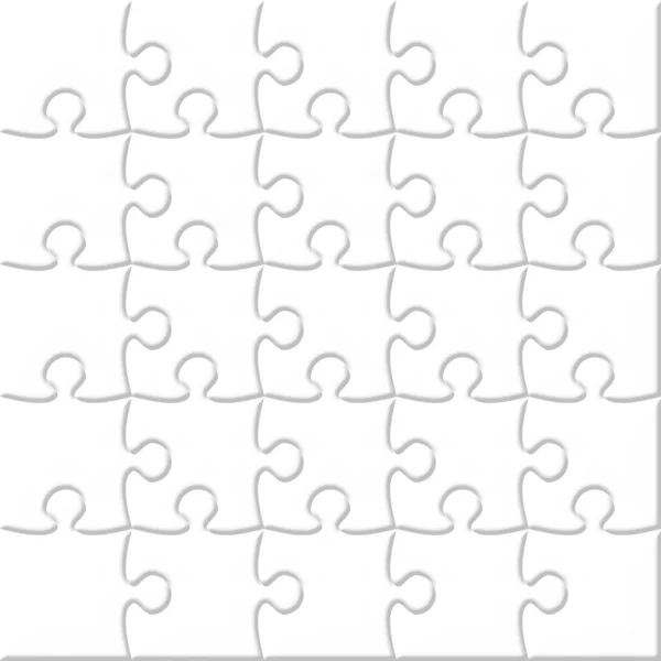 Quebra-cabeça em branco 3D 5x5 — Fotografia de Stock