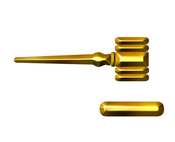 3D sędzia złoty — Zdjęcie stockowe