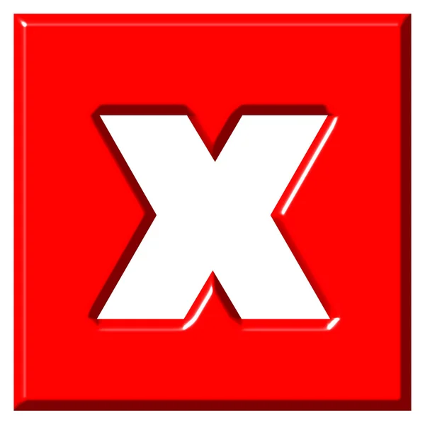 3D πλαισιωμένο x — Φωτογραφία Αρχείου