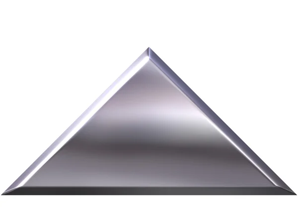 3D Silberpyramide — Stockfoto