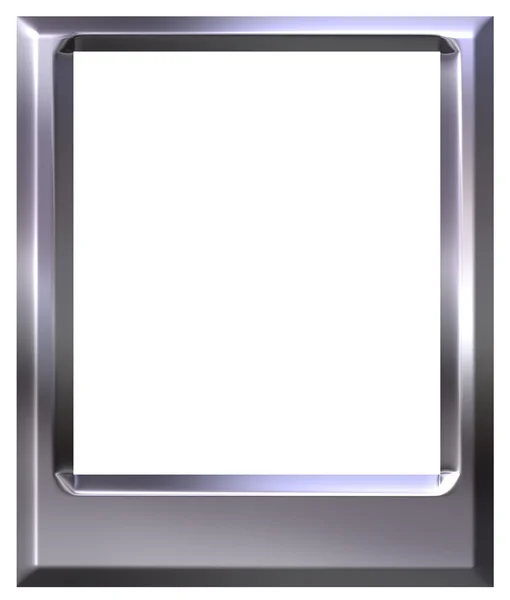 3D Silver Photo Frame — Stock Photo, Image