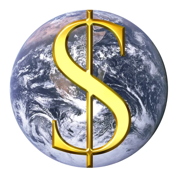 stock image Dollar over earth