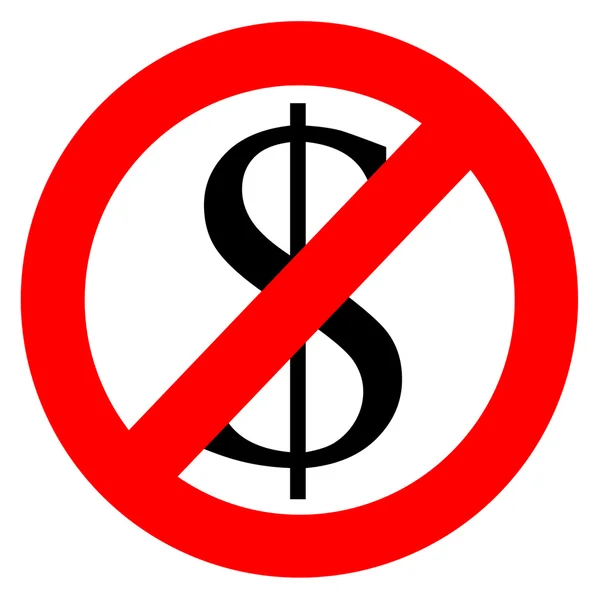 stock image Free of charge anti dollar sign