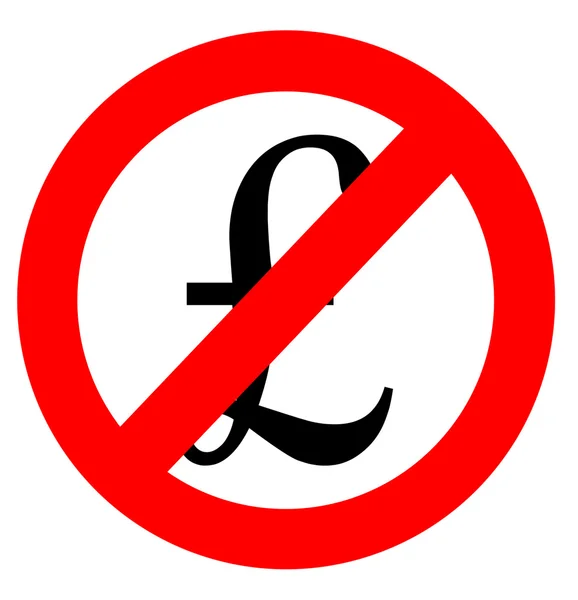 Free of charge anti pound sign — Stock Photo, Image