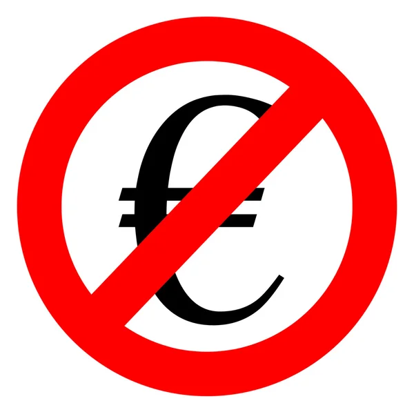 Euro simgesi anti ücretsiz — Stok fotoğraf