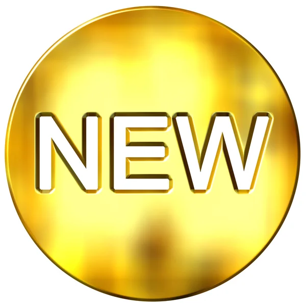 stock image 3d golden new badge