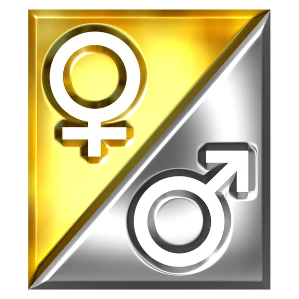 3D unisex σημάδι — Φωτογραφία Αρχείου