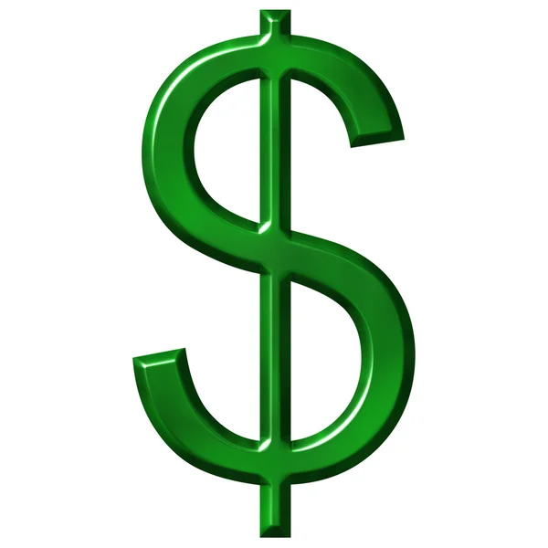 3D dollár szimbólum — Stock Fotó