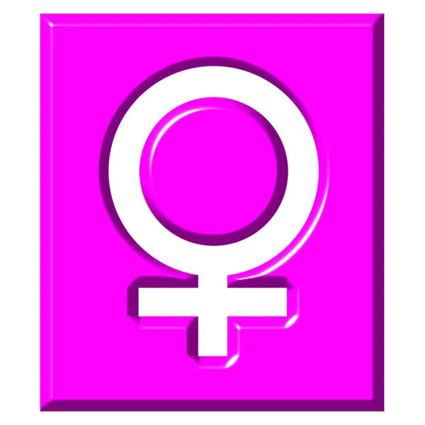 3D θηλυκό σύμβολο σημάδι — Φωτογραφία Αρχείου