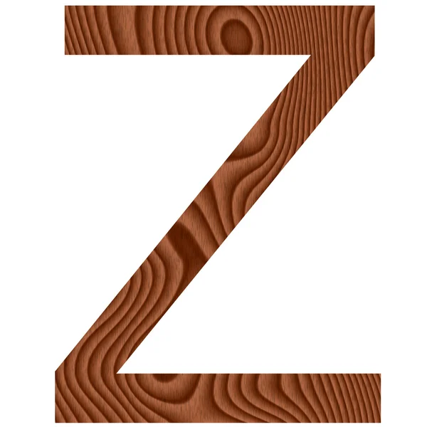 Carta de madeira Z — Fotografia de Stock