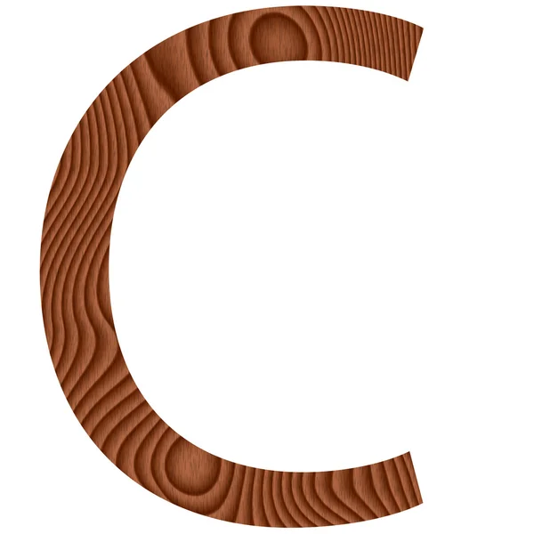 Drewniane literę c — Zdjęcie stockowe
