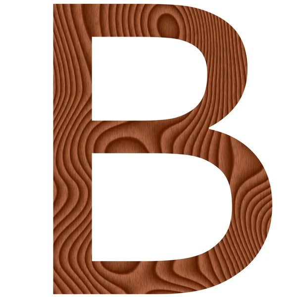 Dřevěná písmeno b — Stock fotografie