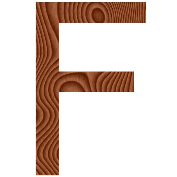 Trä bokstaven f — Stockfoto