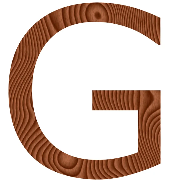Letra de madera G — Foto de Stock