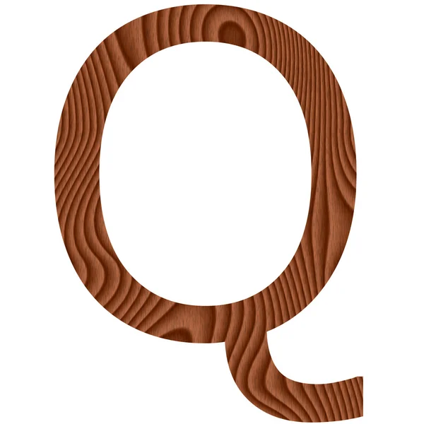 Fa betű q — Stock Fotó