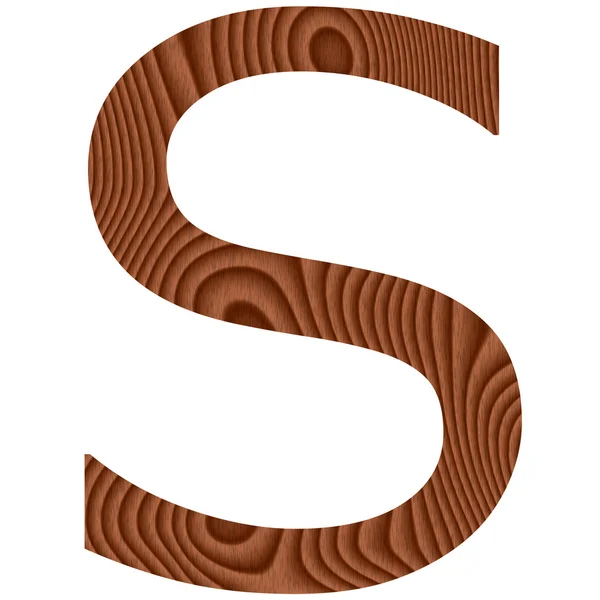 Wooden Letter S — Stock Photo, Image