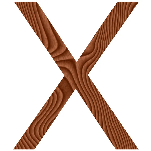 Fa betű x — Stock Fotó