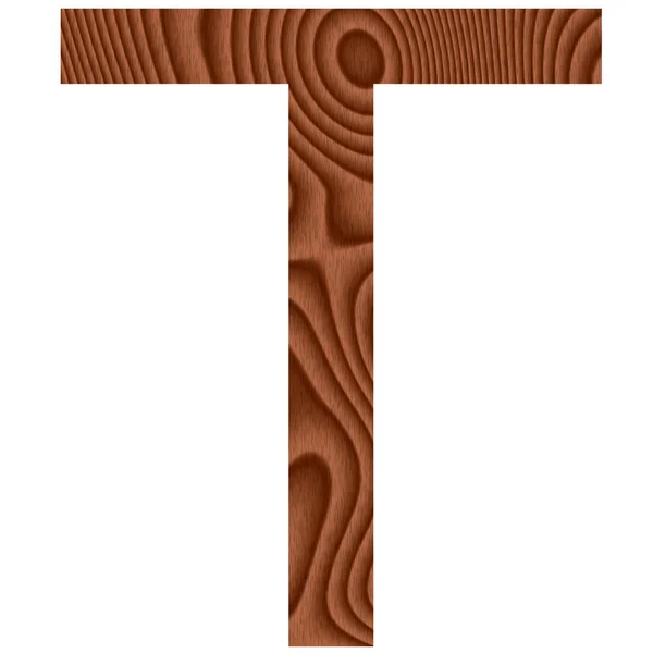 Drewniane litera t — Zdjęcie stockowe